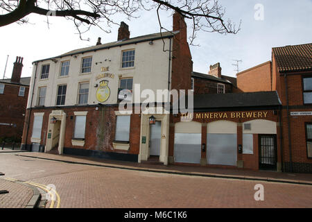 The Minerva Pub, Nelson Street, Stock Photo
