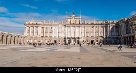 The Royal Palace in Madrid called Palacio Real Stock Photo