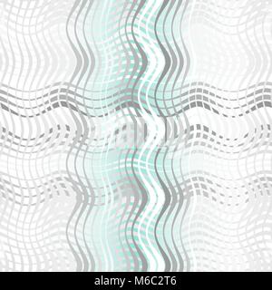 Fabric plaid texture (Vector seamless wave background) Stock Vector