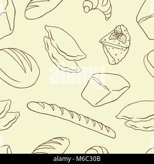 Vector background on the Bread theme Stock Vector