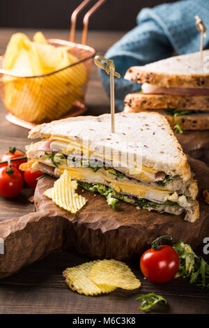 Fresh club sandwich Stock Photo