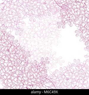 Vector background for design with flowers of lilac Stock Vector