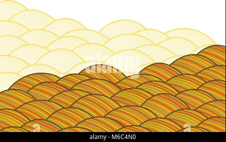Seamless abstract hand drawn pattern, waves background Stock Vector