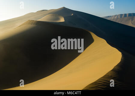 Dunes of Huacachina, Desert village just west of the city of Ica in Southwestern Peru. Stock Photo