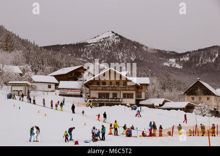 a view from Hallstatt in winter Stock Photo