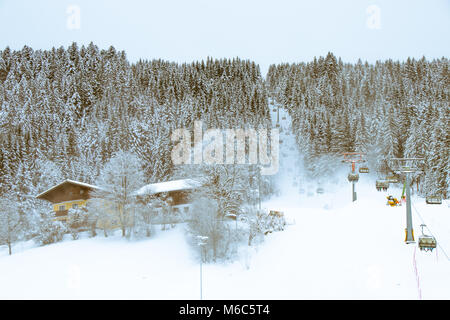 a view from Hallstatt in winter Stock Photo