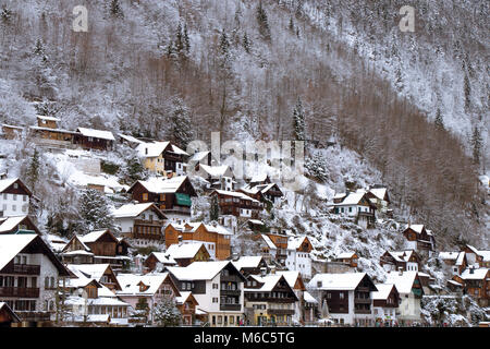 a view from Hallstatt in winter Stock Photo