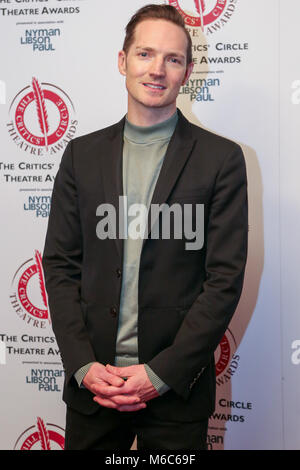 The 29th annual Critics’ Circle Theatre Awards.  The Critics’ Circle Theatre Awards is an informal gathering of award recipients, drama critics, theatre practitioners and the media, convivially coming together to celebrate the critics’ selection of the best theatre, from throughout the UK, during the last calendar year.  Featuring: Dan Gillespie Sells Where: London, United Kingdom When: 30 Jan 2018 Credit: WENN.com Stock Photo