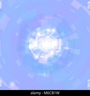 Sun Background. Blue Pattern. Summer Bright Background. Sparkling Texture with Flare. Star Flash. Starry Explosion Stock Vector
