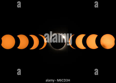 2017 Solar Eclipse as seen from South Carolina Stock Photo