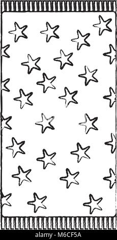towel with star pattern beach icon image  Stock Vector