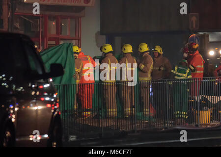 Scenes of an explosion at a polish shop on Hinckley Road in Leicester where five people have died on February 25th, 2018 Credit: Andy Morton/Alamy Live News Stock Photo