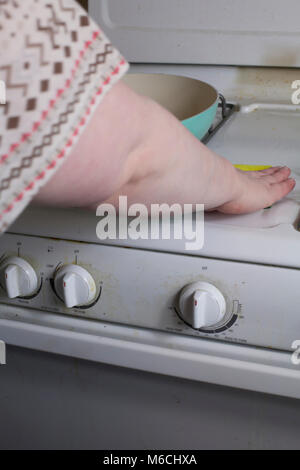 Charlottesville, USA - October 26, 2020: Old retro vintage electric oven  stove with stainless steel knobs dials closeup in kitchen by Kenmore  company Stock Photo - Alamy