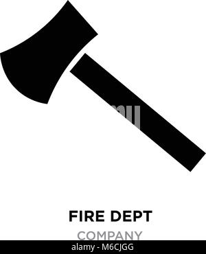 fire dept logo, Vector Illustration, axe icon isolated on background Stock Vector