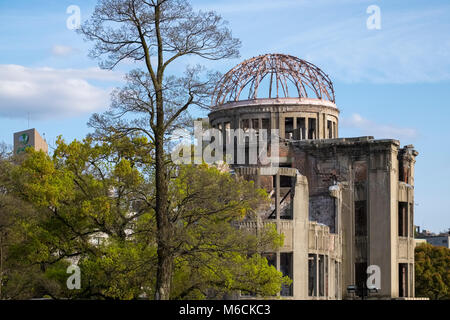 Atomic Bomb Dome (Genbaku Domu), Hiroshima Industrial Promotion Hall, Peace Memorial Park, Hiroshima, Japan Stock Photo
