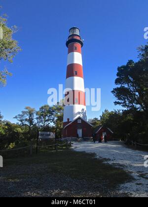 Assateague Light House, in the Chincoteague National Wildlife Refuge on Assateague Island, Virginia, was built in 1867. Stock Photo