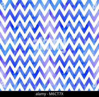 Seamless watercolor stripe pattern. Blue stripes on a white