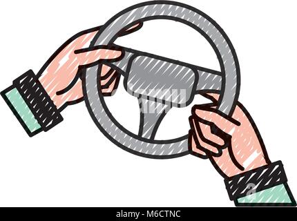 man hands driveing steering wheel Stock Vector Image & Art - Alamy