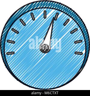 grated circle wall clock time object vector illustration Stock Vector ...