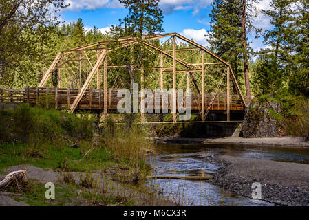 Pedestrian Bridge Over Deep Creek Stock Photo