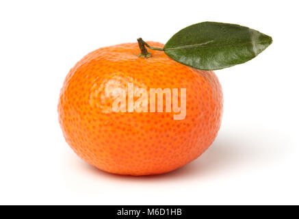 Mandarine, tangerine, clementine isolated on white background. Stock Photo