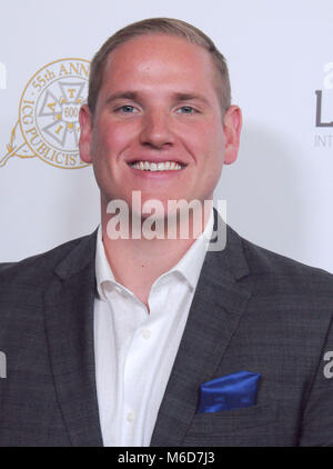 Beverly Hills, California, USA. 2nd March, 2018. Spencer Stone attends the 55th Annual ICG Publicists Awards at the Beverly Hilton Hotel on March 2, 2018 in Beverly Hills, California. Photo by Barry King/Alamy Live News Stock Photo