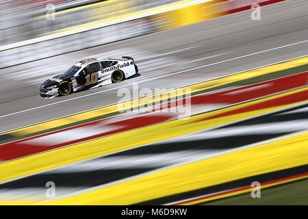 Las Vegas, Nevada, USA. 2nd Mar, 2018. March 02, 2018 - Las Vegas, Nevada, USA: Aric Almirola (10) takes to the track to practice for the Pennzoil 400 at Las Vegas Motor Speedway in Las Vegas, Nevada. Credit: Justin R. Noe Asp Inc/ASP/ZUMA Wire/Alamy Live News Stock Photo