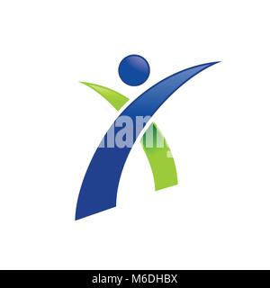 Initial X Human Figure Abstract Success Vector Symbol Graphic Logo Design Stock Vector