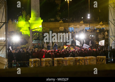 Roma, Italy. 02nd Mar, 2018. Electoral meeting of the CinqueStelle Movement in Piazza del Popolo in Rome at the close of the electoral campaign for the elections on 5 March Credit: Matteo Nardone/Pacific Press/Alamy Live News Stock Photo