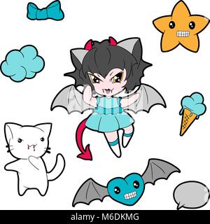 Kemono Friends, Common Vampire Bat, by Kolshica | Anime character design,  Character art, Anime art fantasy
