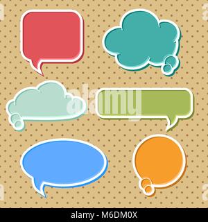 Collection of colorful speech bubbles and dialog balloons Stock Vector