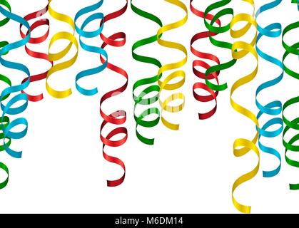 Shiny gradient streamers or party serpentine. Seamless pattern Stock Vector