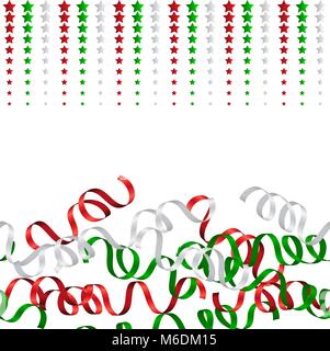 Shiny gradient streamers or party serpentine. Seamless pattern Stock Vector