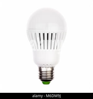 LED light bulb with e27 socket on white. High resolution photo. Stock Photo