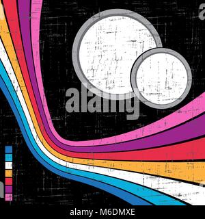 Colorful retro grunge background. Design with plase for text Stock Vector