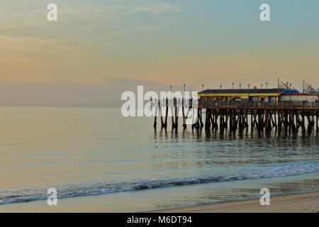 Quiet Evening at the Redondo Beach Pier, Los Angeles, California Stock Photo