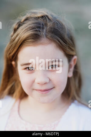 Close up portrait of a beautiful cute girl Stock Photo