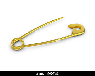 Open safety pin 3D Stock Photo - Alamy