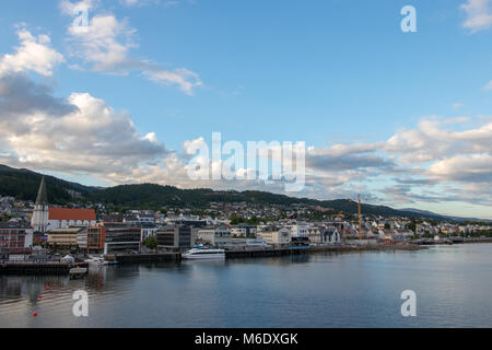 Seaside view of Molde, Norway. Molde is a city and municipality in Møre og Romsdal county in western Norway. Stock Photo