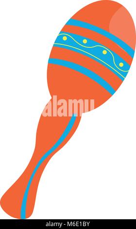 Colored maraca toy icon Stock Vector