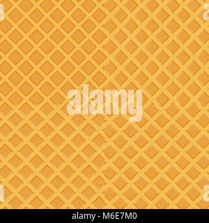 Colorful seamless wafer waffle texture texture pattern set. Vector illustration background. Stock Vector