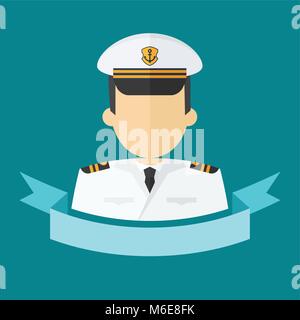sheep capitan character Stock Vector