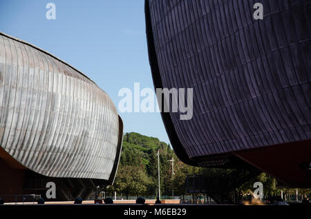 Rome, Italy. November, 2017. Auditorium Parco della Musica, designed by architect Renzo Piano. View of the external claddings Stock Photo