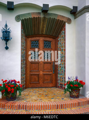 Doorway, Adamson House, Malibu Lagoon State Beach, Malibu, California Stock Photo