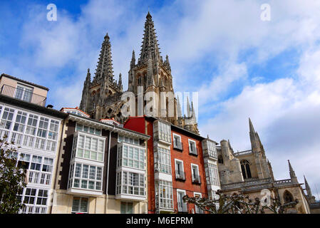 The Cathedral of Saint Mary of Burgos in Burgos, Spain. Stock Photo