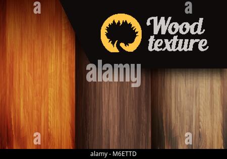 Set of wood texture backgrounds, four colors included Stock Vector