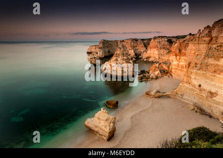 Beautiful landscape view of Marinha Beach, Portugal