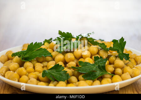 Parsley and chickpeas Stock Photo