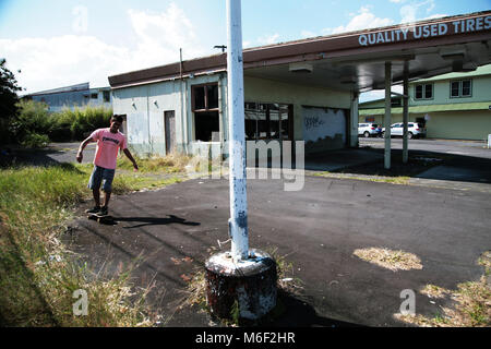 Hawaiian main island, the big island, street scenes in Hilo and other towns and city landscapes-city-scapes Stock Photo