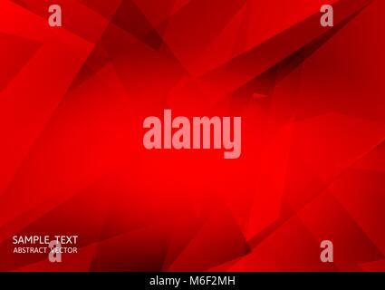 Abstract red color geometric vector background with copy space eps10 Stock Vector